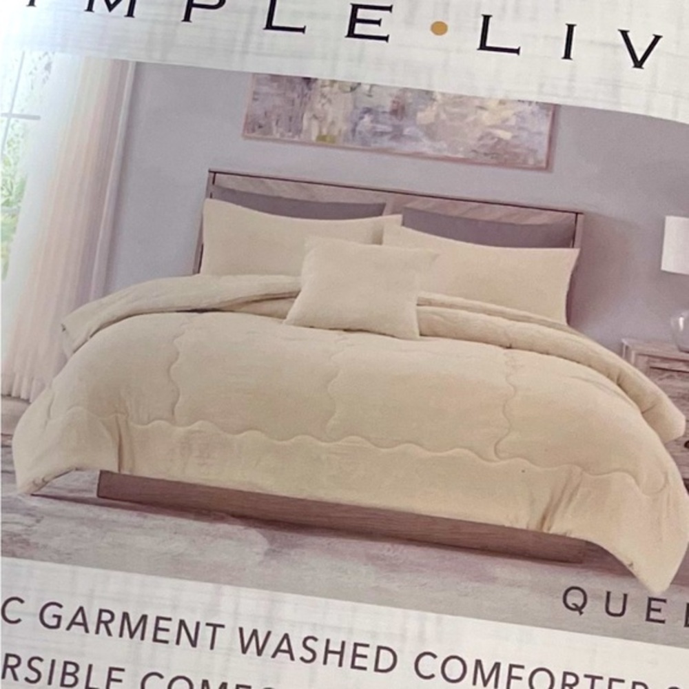 Simple‎ Living 4 Piece comforter Set Taupe Queen.